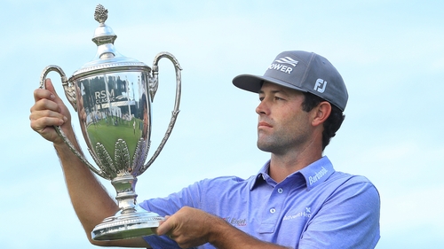 Robert Streb birdied the second play-off hole to take the title
