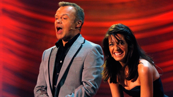 Graham Norton and Claudia Winkleman (pictured at Eurovision Dance Contest rehearsal in Glasgow in September 2008) - Changing of the guard of BBC Radio 2 on Saturdays