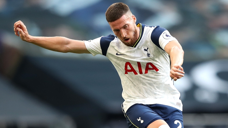 Ireland international Matt Doherty in action for Spurs in an empty Tottenham Hotspur Stadium