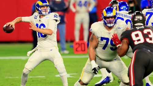 Jared Goff threw three touchdown passes