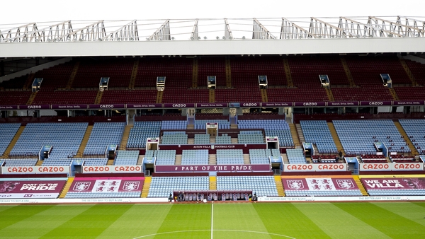 Aston Villa fans were reported on 13 occasions
