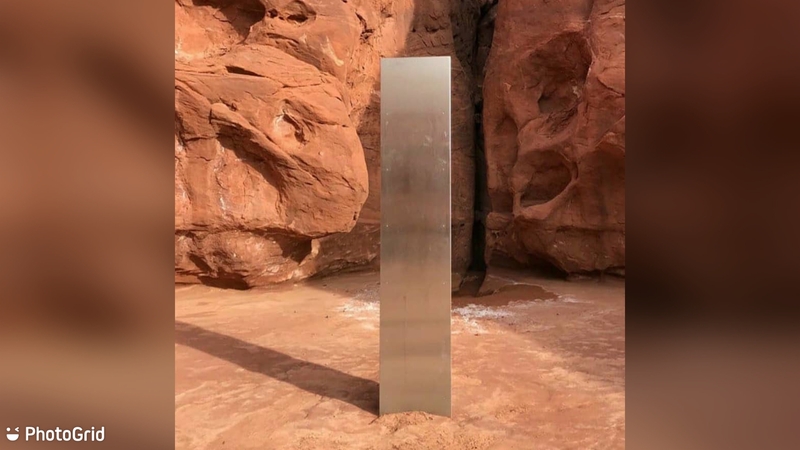 The monolith was spotted by state officials who were helping to count sheep from a helicopter
(Pic: Utah Department of Public Safety)