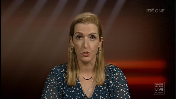 Vicky Phelan speaking to Claire Byrne
