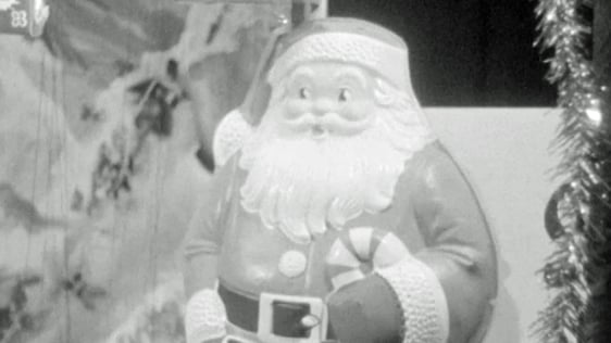 Santa in Dublin shop window (1970)