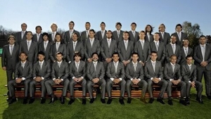 Maradona and his Argentina squad ahead of the 2010 World Cup