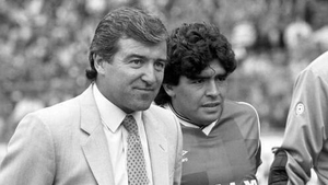 At Wembley in 1987 with Terry Venables as a Rest of World XI took on an English League XI