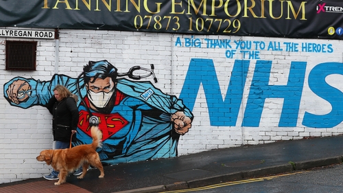 A mural thanking the NHS on Ballyregan Road in East Belfast