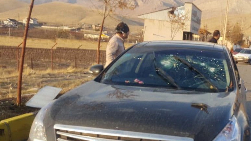 The scientist's car was targeted (Pic: Iranian State TV/Handout)