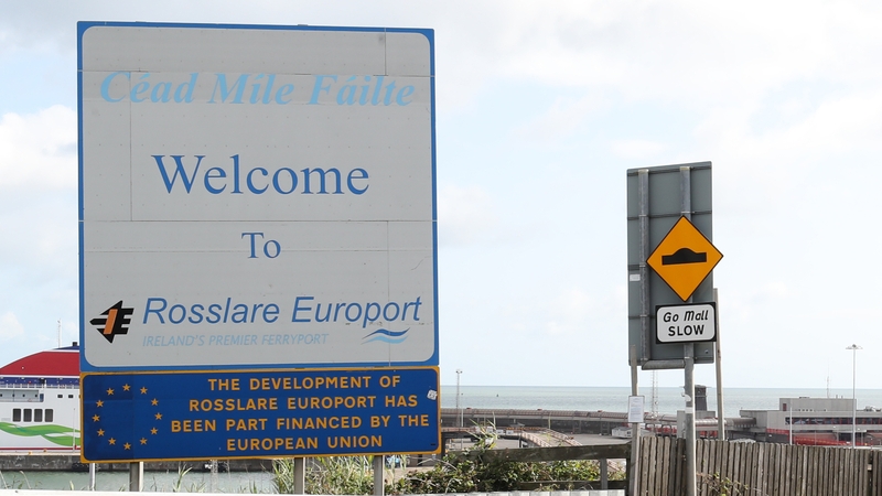 The six men and male juvenile were discovered in a trailer at Rosslare Europort (file image)