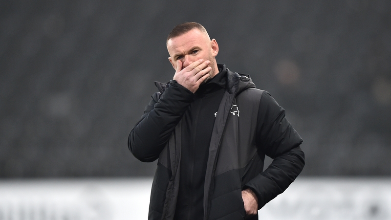 Wayne Rooney was taking sole charge of Derby for the first time