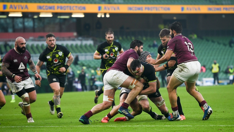 James Ryan tries to get through the Georgian line