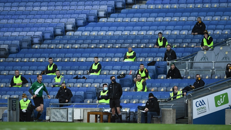 Kilkenny hurling substitutes and officials in Croke Park last November