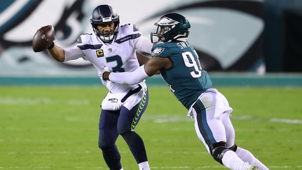 Russell Wilson completed 22 of 31 passes