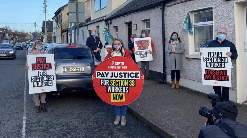 As well as the constituency office (pictured) of Micheál Martin, protests also being held the offices of Michael McGrath and Simon Coveney