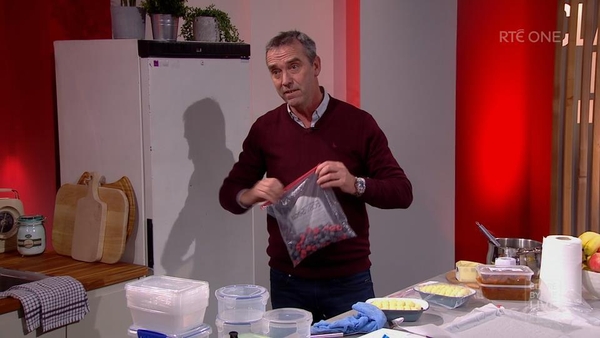 Kevin Dundon showing how to freeze berries