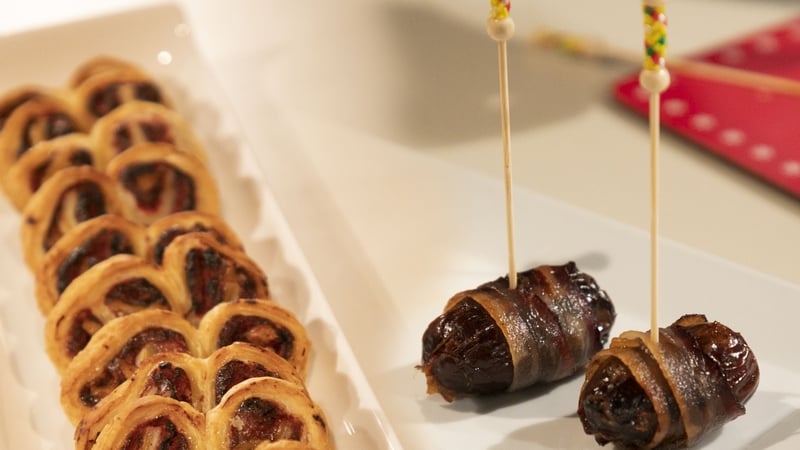 Eunice Powers' palmiers with beetroot, goats cheese and walnuts on Today with Maura and Dáithí.