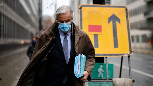 EU chief negotiator Michel Barnier in central London as talks continue on a trade deal between the EU and the UK
