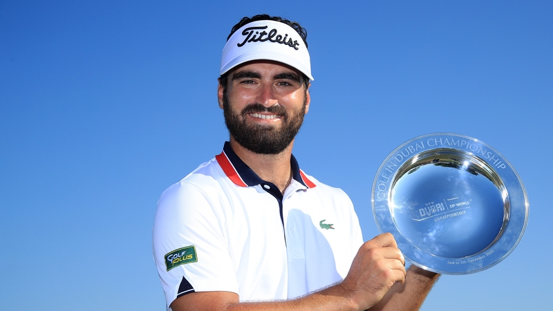 Antoine Rozner celebrates his first European Tour win