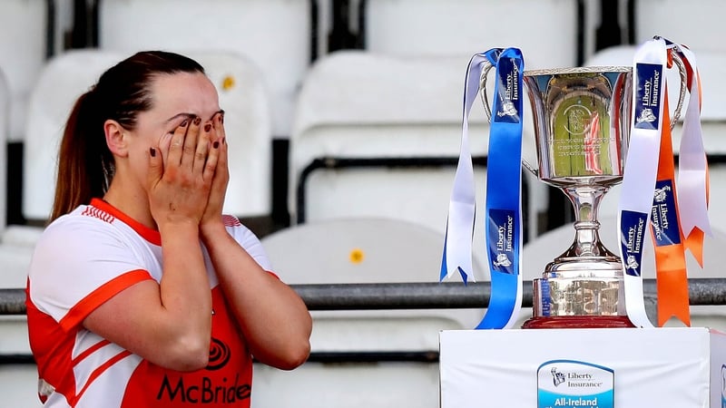 Armagh's Orlagh Murray is overcome with emotion