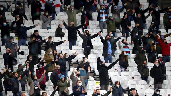 No fans will be permitted to attend West Ham's home game