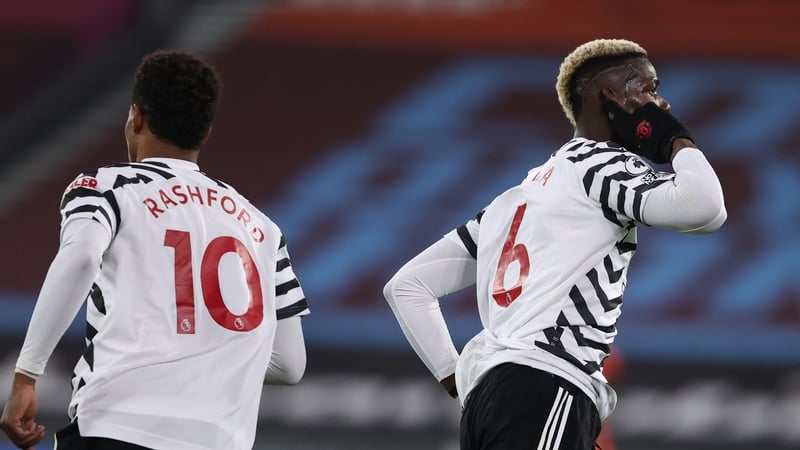 Paul Pogba celebrates after scoring the equaliser