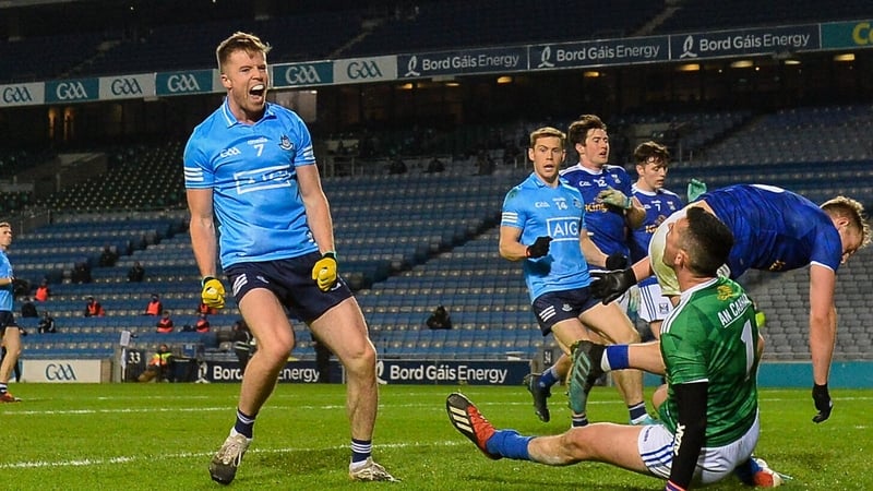 Robbie McDaid celebrates his late goal for Dublin