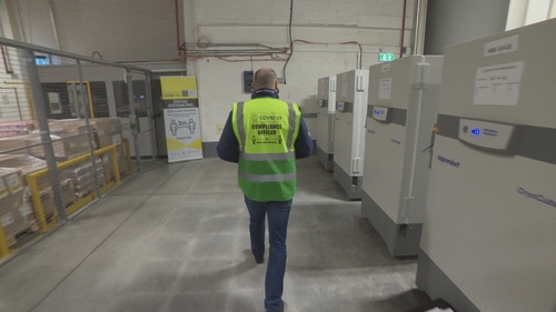 Nine ultra-low temperature freezers which can each store between 175,000 and 200,000 doses of the jab have arrived ahead of the vaccine's roll-out
