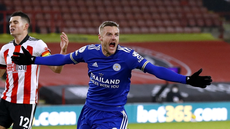 Vardy scored the winner in stoppage time