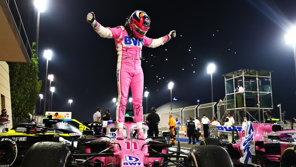 Race winner Sergio Perez