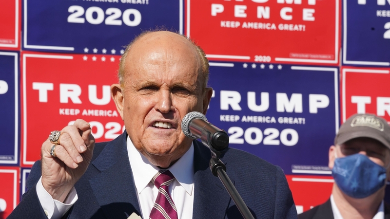 The sanction of Rudy Giuliani was handed down by a state appeals court (file photo)