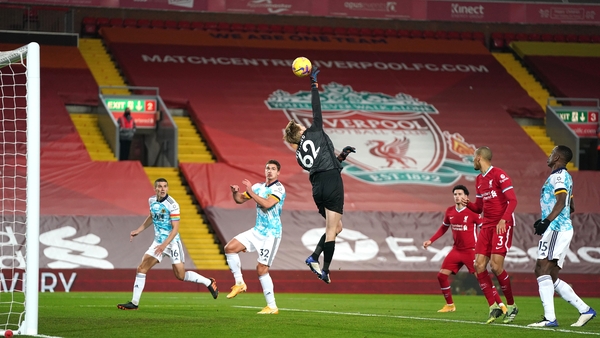Caoimhín Kelleher has impressed between the sticks for Liverpool