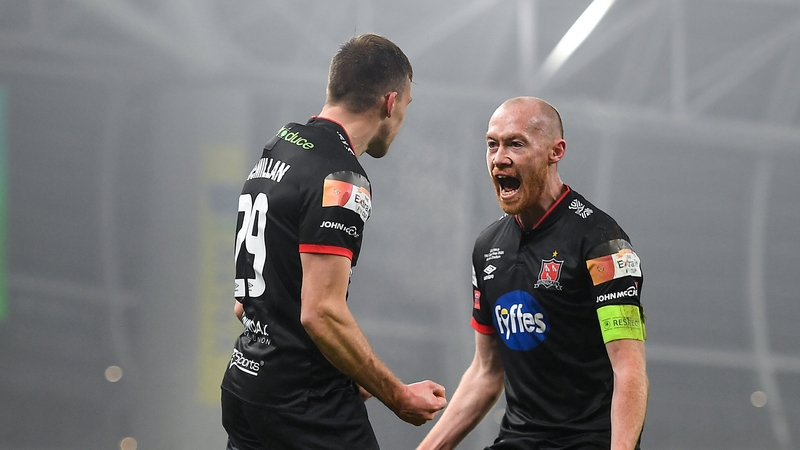 David McMillan (L) and Chris Shields both shone for Dundalk