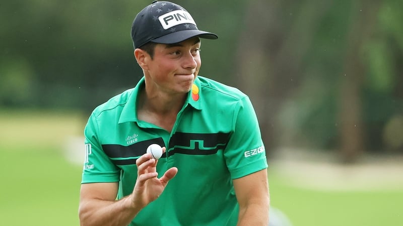 Viktor Hovland earned a one-shot victory over Aaron Wise