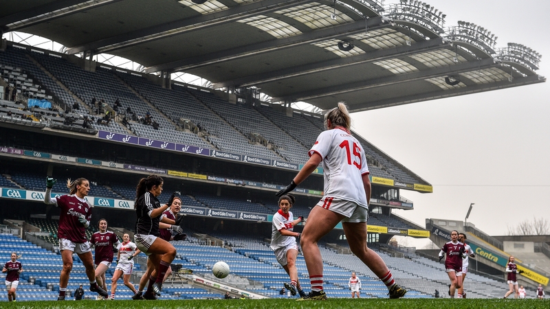 Cork's Ciara O'Sullivan scores one of Cork's first-half goals in the All-Ireland semi-final victory over Galway