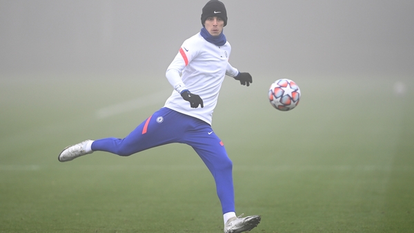Kai Havertz training at Chelsea's Cobham facility on Monday
