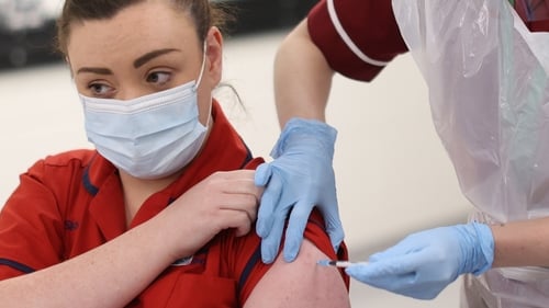 Joanna Sloan was given the vaccine, developed by Pfizer and BioNTech, just after 8am