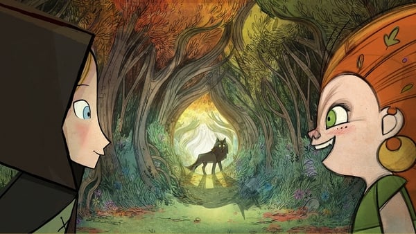 Robyn (voiced by Honor Kneasfy) and Mebh (voiced by Eva Whittaker) in Wolfwalkers