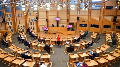 First Minister Nicola Sturgeon giving an update on Covid-19 in the Scottish Parliament