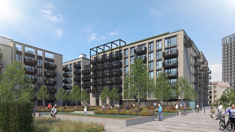 An image of what Coopers Cross in Dublin's North Docks will look like when it is finished