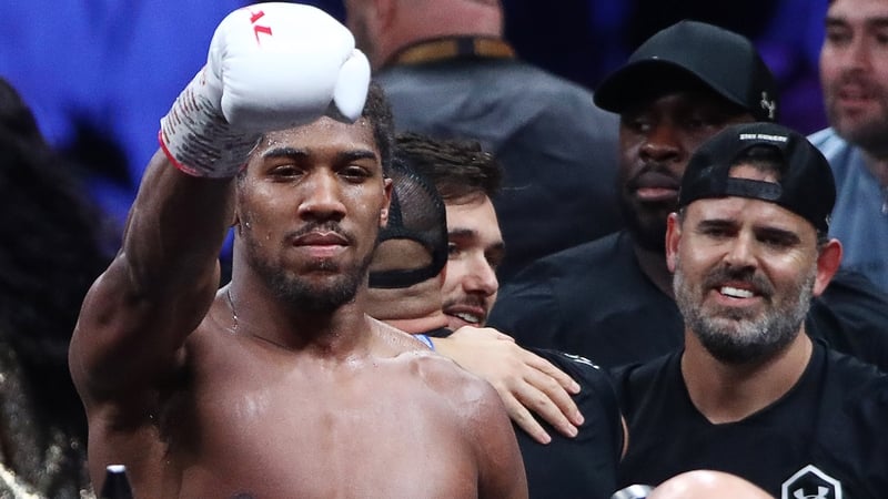 Anthony Joshua is at the Wembley Arena on Saturday night