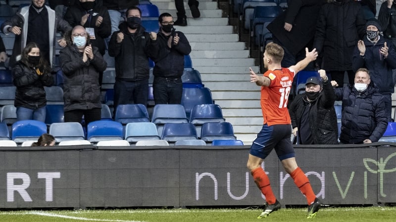James Collins notched a hat-trick for Luton against Preston