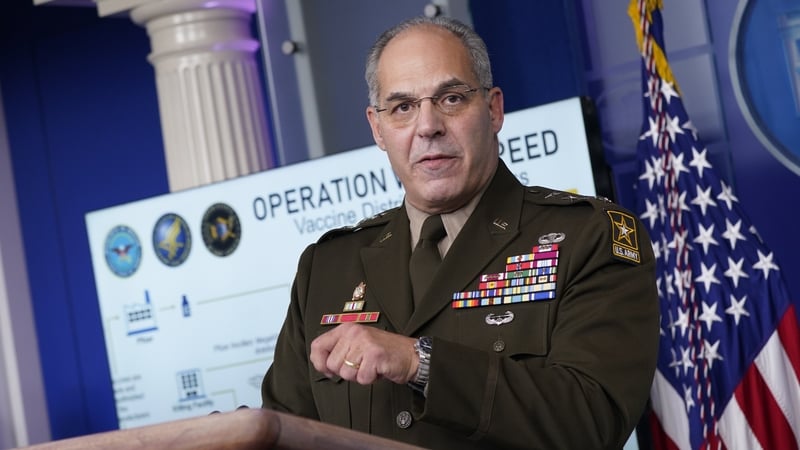 General Gustave Perna revealed the vaccine roll-out would begin on Monday