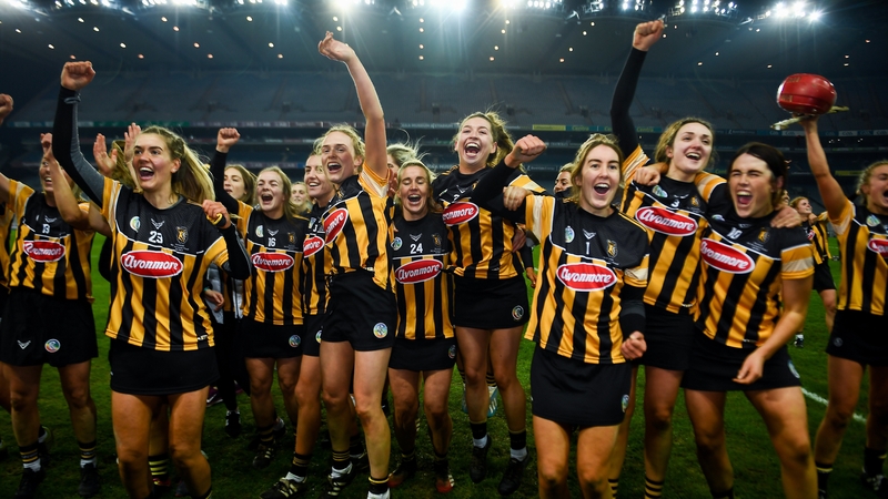 Kilkenny players celebrate their All-Ireland victory