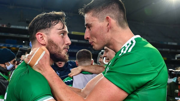 Limerick half-forwards Tom Morrissey (left) and Gearóid Hegarty scored a combined 0-12 from play