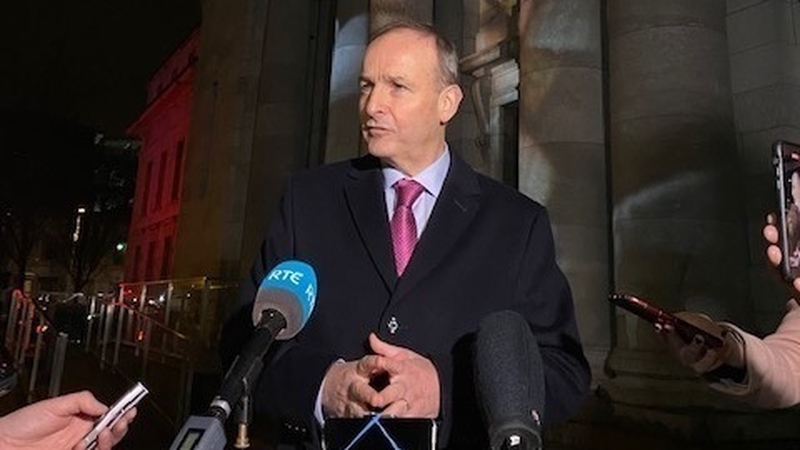 Taoiseach Micheál Martin speaking tonight to the media
