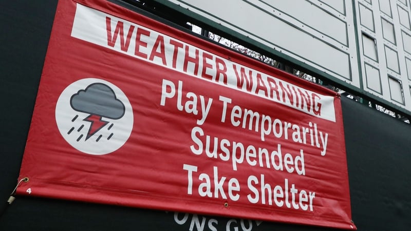 Just over an hour's play was possible on Sunday