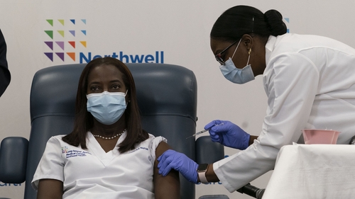 Sandra Lindsay was given the vaccine at Long Island Jewish Medical Center in Queens
