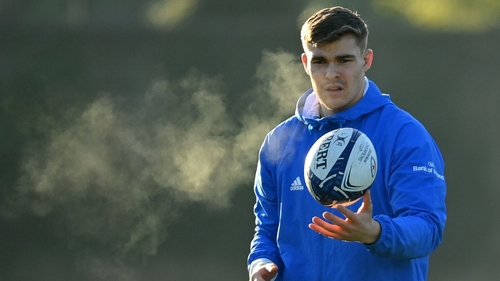 Garry Ringrose during Leinster training at UCD in Dublin