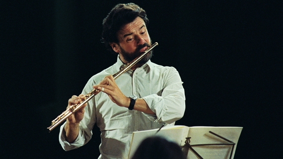 James Galway at the RDS in Dublin. Filmed in September 1980 and broadcast in January 1981. Photo by…
