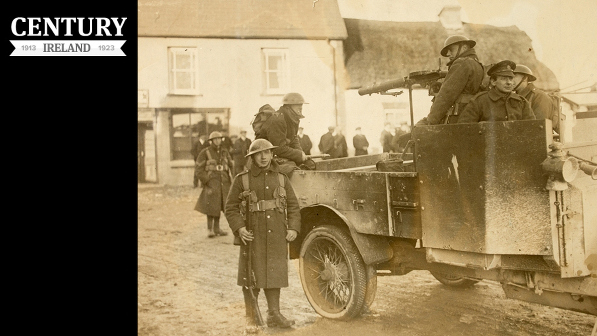 Century Ireland Issue 195 - Military carrying out reprisal in Meelin, National Library of Ireland (HOG156)